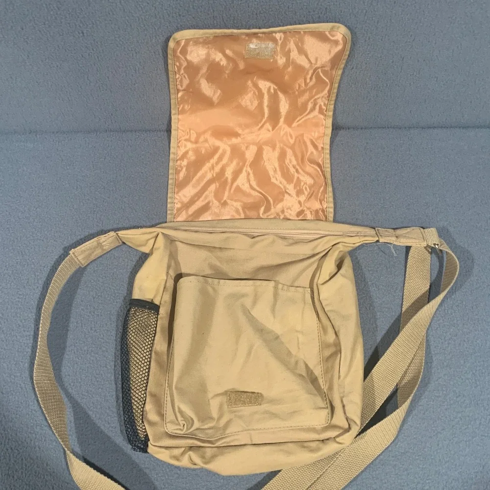 National Wildlife Federation Tan Canvas Messenger Bag Crossbody Nature Outdoors
